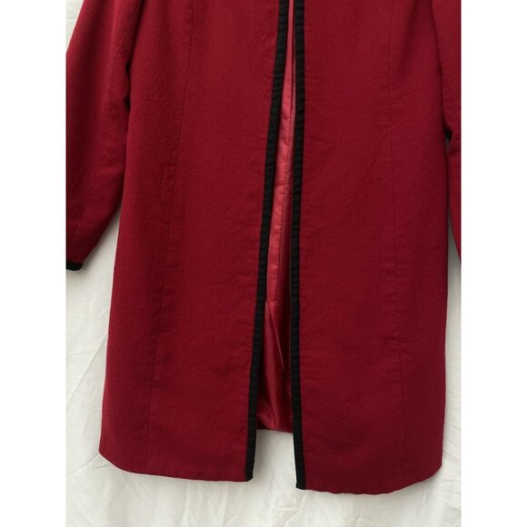 Talbots Open Front Blazer Women’s Black Red Long Jacket Size 6 - Picture 4 of 13